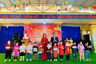 XUÂN YÊU THƯƠNG – TẾT SUM VẦY CHÀO XUÂN   TRƯỜNG MẦM NON ĐỨC LÝ